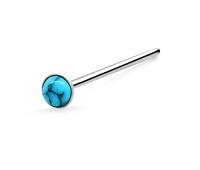 2.5mm Turquoise Stone Straight Nose Stud Silver NSKA-150